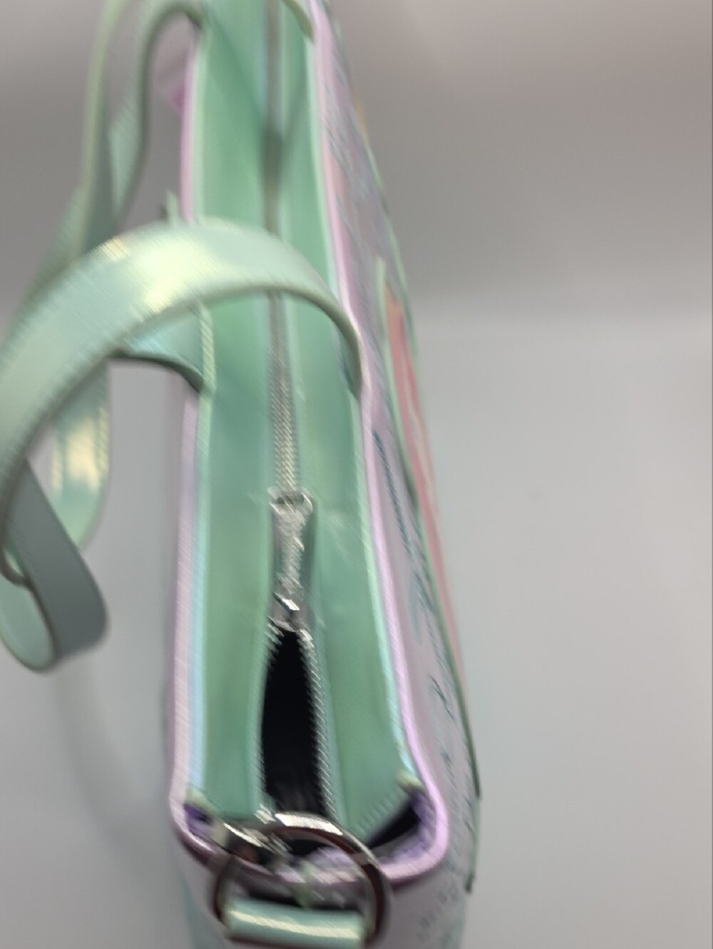 Loungefly Ariel Iridescent Tote Bag - Pink, Mint & Purple - Picture 6 of 7